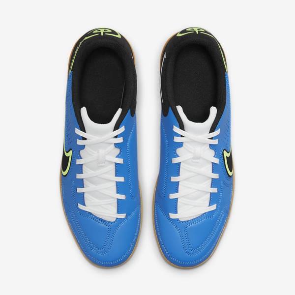 Light Blue / Light Green / Brown / Black Nike Tiempo Legend 9 Club IC Indoor-Court Men's Football Shoes | NK378HOW