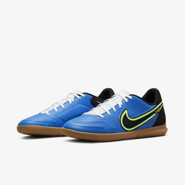 Light Blue / Light Green / Brown / Black Nike Tiempo Legend 9 Club IC Indoor-Court Men's Football Shoes | NK378HOW