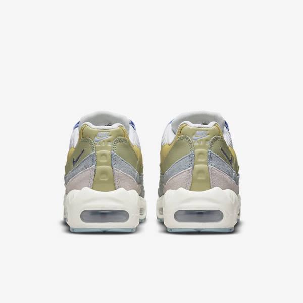 Light Blue / Olive Nike Air Max 95 Women's Sneakers | NK870LWR