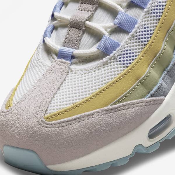 Light Blue / Olive Nike Air Max 95 Women's Sneakers | NK870LWR