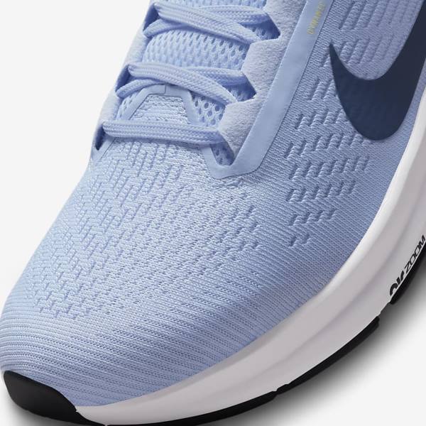 Light Blue / White / Navy / Navy Nike Air Zoom Structure 24 Road Women's Running Shoes | NK812DQL