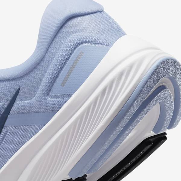 Light Blue / White / Navy / Navy Nike Air Zoom Structure 24 Road Women's Running Shoes | NK812DQL