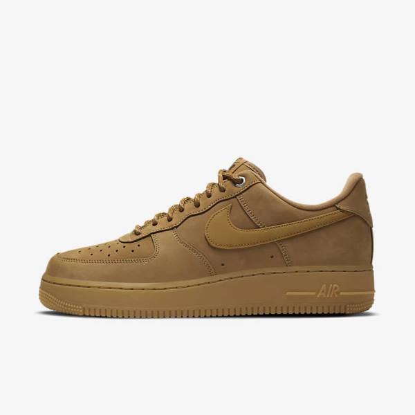 Light Brown / Black Nike Air Force 1 07 WB Men\'s Sneakers | NK406LAO