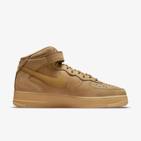 Light Brown / Black Nike Air Force 1 Mid 07 Men's Sneakers | NK943DSH