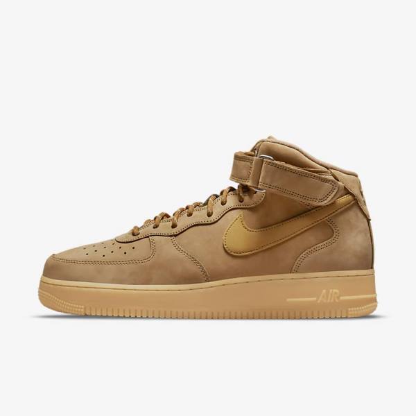 Light Brown / Black Nike Air Force 1 Mid 07 Men\'s Sneakers | NK943DSH