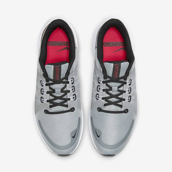 Light Grey / Black / Red / White Nike Quest 4 Road Men's Running Shoes | NK632TZW