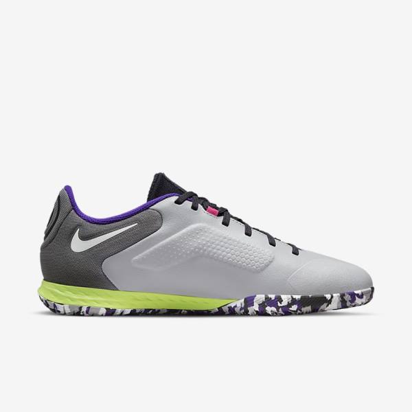 Light Grey / White Nike React Tiempo Legend 9 Pro IC Indoor-Court Women's Football Shoes | NK021RSC