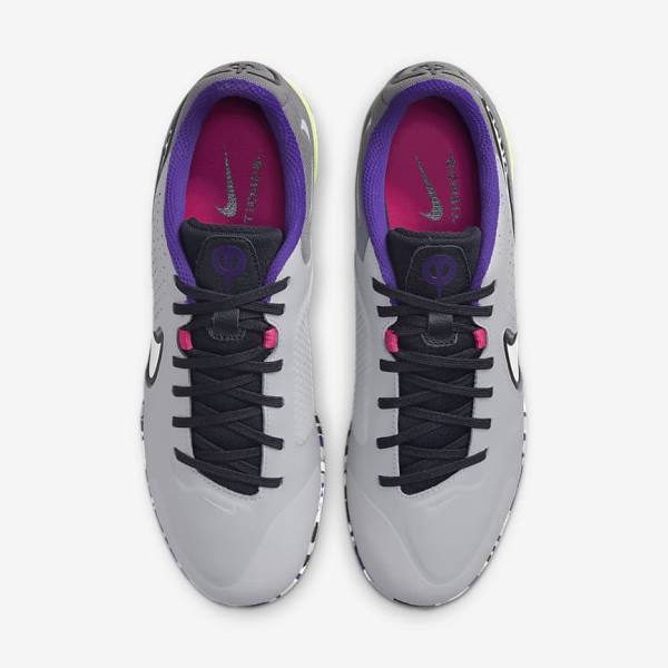 Light Grey / White Nike React Tiempo Legend 9 Pro IC Indoor-Court Women's Football Shoes | NK021RSC