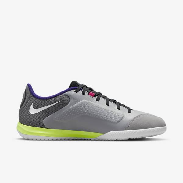 Light Grey / White Nike Tiempo Legend 9 Academy IC Indoor-Court Women's Football Shoes | NK215BJR