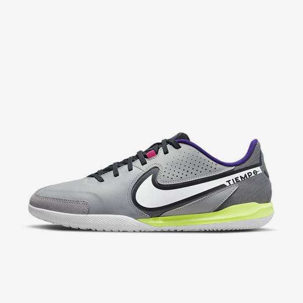 Light Grey / White Nike Tiempo Legend 9 Academy IC Indoor-Court Women\'s Football Shoes | NK215BJR