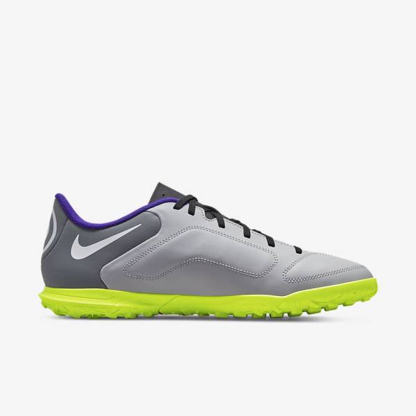 Light Grey / White Nike Tiempo Legend 9 Club TF Turf Women's Football Shoes | NK526HYJ