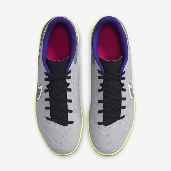 Light Grey / White Nike Tiempo Legend 9 Club TF Turf Women's Football Shoes | NK526HYJ