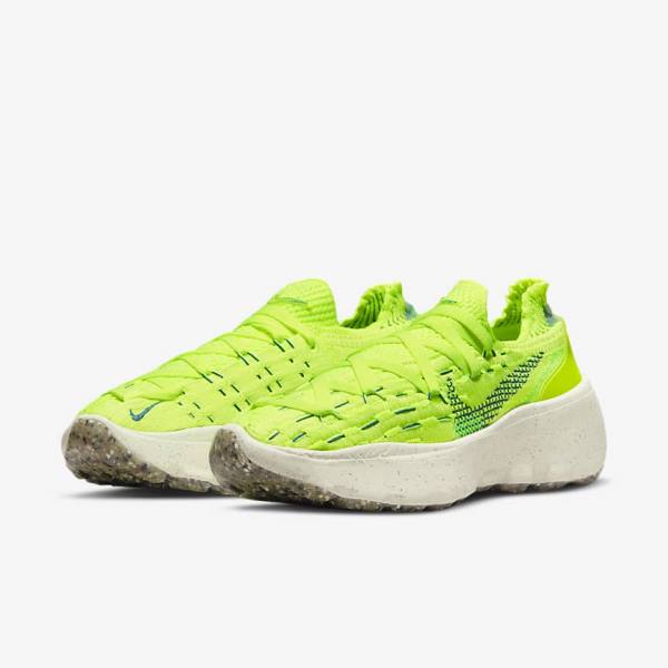 Light Lemon / Green / Turquoise Nike Space Hippie 04 Women's Sneakers | NK123RVQ