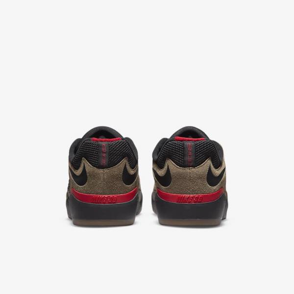 Light Olive / Light Olive / Red / Black Nike SB Ishod Wair Men's Skate Shoes | NK137UAJ