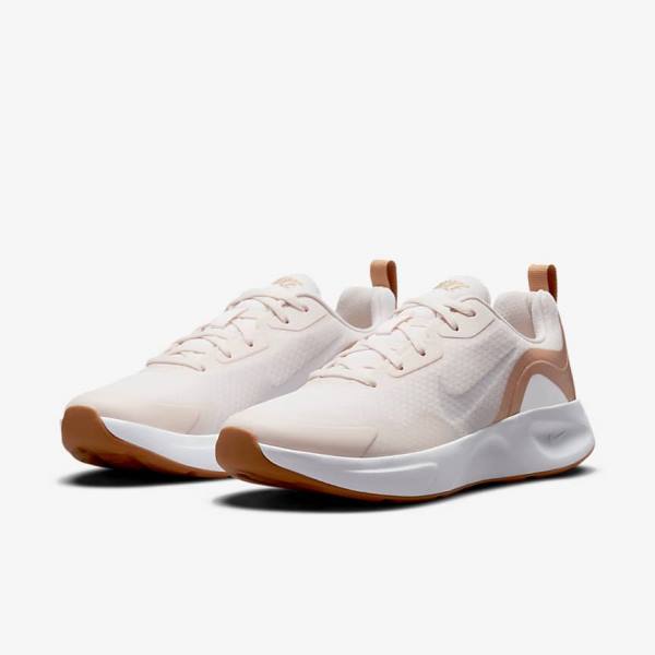 Light Pink / Light Brown / White Nike Wearallday Women's Sneakers | NK857EIH