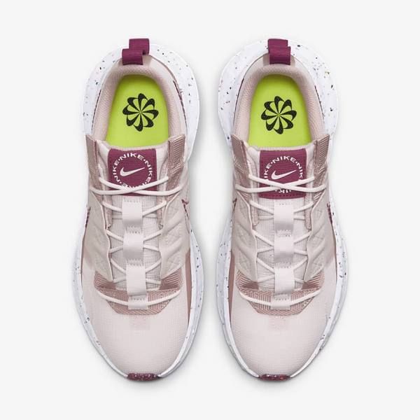 Light Pink / White / Burgundy Nike Crater Impact Women's Sneakers | NK628CKB