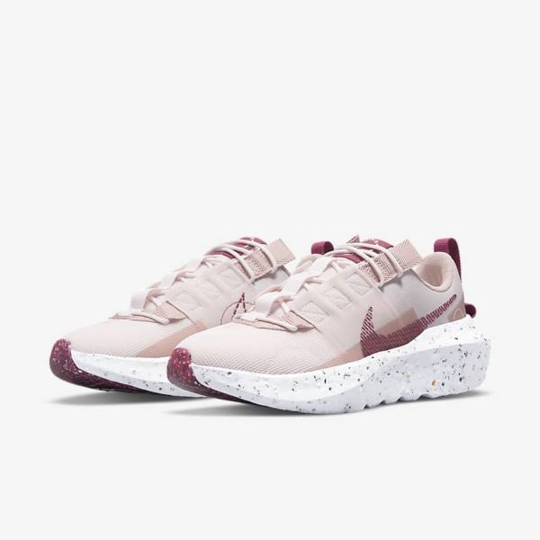 Light Pink / White / Burgundy Nike Crater Impact Women's Sneakers | NK628CKB