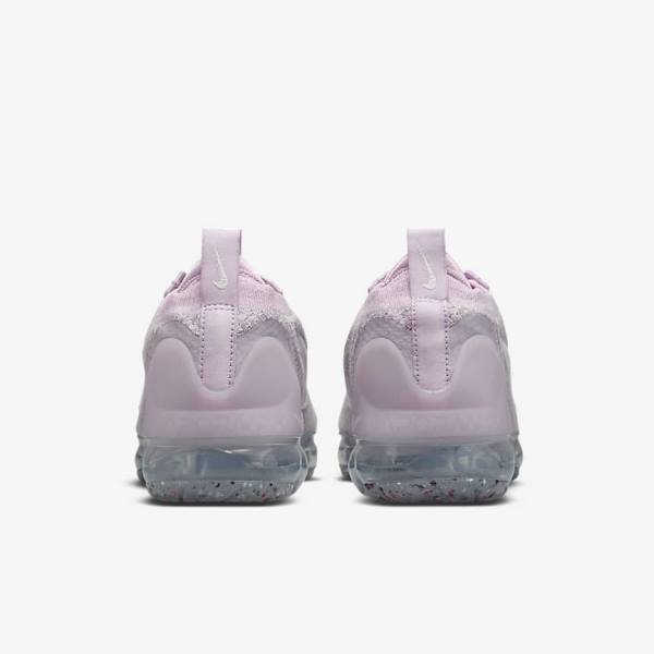 Light Pink / White / Metal Silver / Purple Nike Air VaporMax 2021 FK Women's Sneakers | NK279AEX