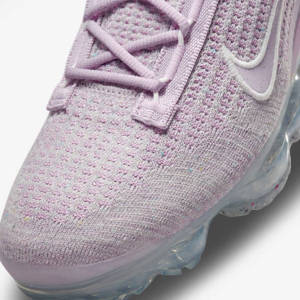 Light Pink / White / Metal Silver / Purple Nike Air VaporMax 2021 FK Women's Sneakers | NK279AEX