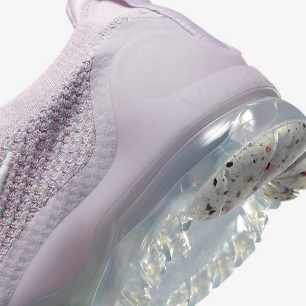 Light Pink / White / Metal Silver / Purple Nike Air VaporMax 2021 FK Women's Sneakers | NK279AEX