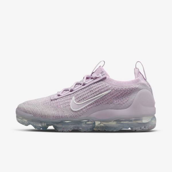 Light Pink / White / Metal Silver / Purple Nike Air VaporMax 2021 FK Women\'s Sneakers | NK279AEX