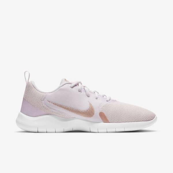 Light Purple / White / Metal Red Brown Nike Flex Experience Run 10 Road Women's Running Shoes | NK187GWB