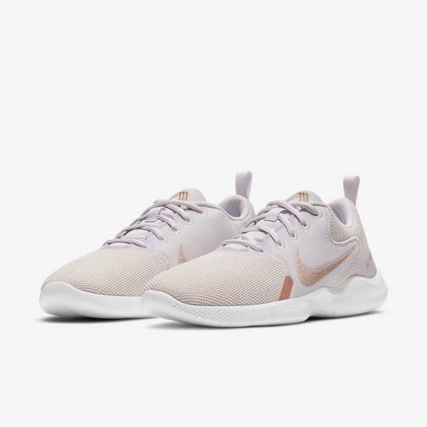 Light Purple / White / Metal Red Brown Nike Flex Experience Run 10 Road Women's Running Shoes | NK187GWB