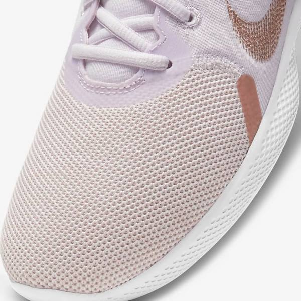 Light Purple / White / Metal Red Brown Nike Flex Experience Run 10 Road Women's Running Shoes | NK187GWB