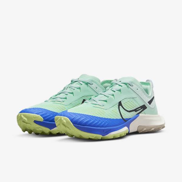 Mint / Grey / Blue Nike Air Zoom Terra Kiger 8 Trail Women's Running Shoes | NK931ZOU