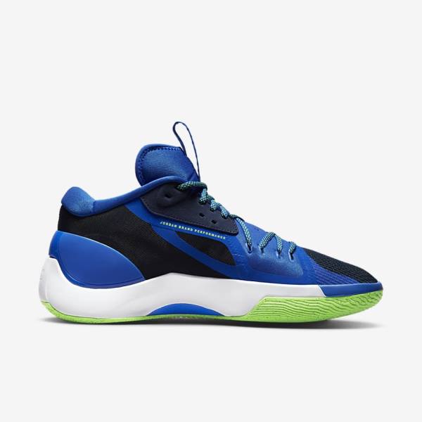 Navy / Blue / White / Green Nike Jordan Zoom Separate Men's Jordan Shoes | NK016JOM