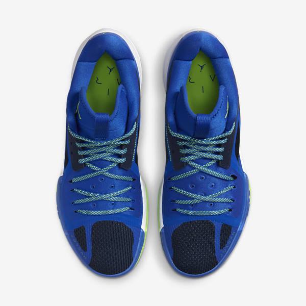 Navy / Blue / White / Green Nike Jordan Zoom Separate Men's Jordan Shoes | NK016JOM