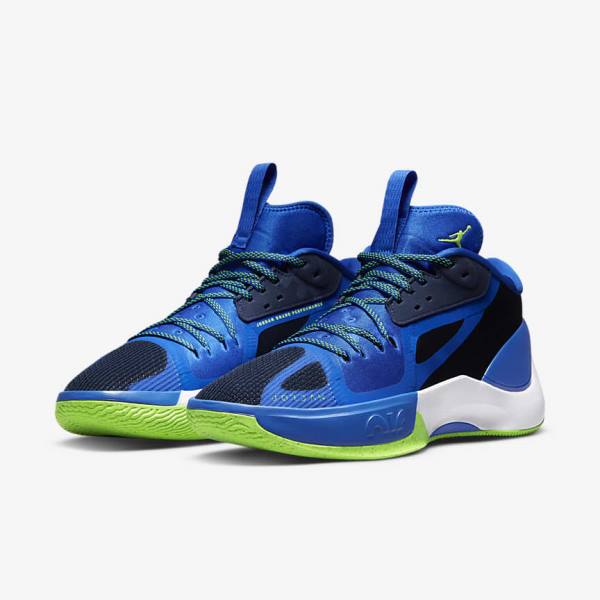 Navy / Blue / White / Green Nike Jordan Zoom Separate Men's Jordan Shoes | NK016JOM