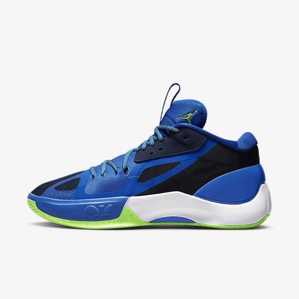 Navy / Blue / White / Green Nike Jordan Zoom Separate Men\'s Jordan Shoes | NK016JOM