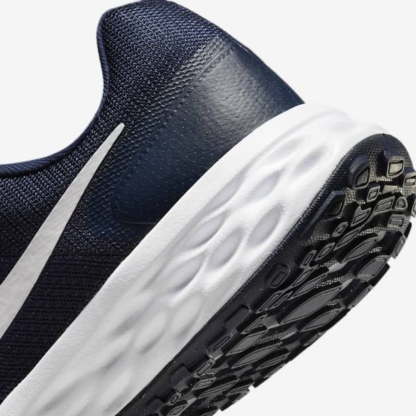 Navy / Obsidian / White Nike Revolution 6 Next Nature Road Men's Running Shoes | NK261RCZ