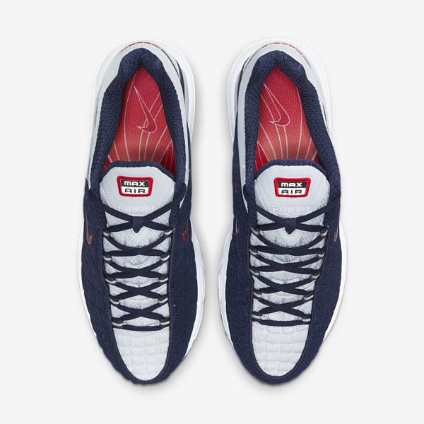 Navy / Platinum / White / Red Nike Air Max Tailwind V SP Men's Sneakers | NK038APC