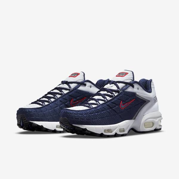 Navy / Platinum / White / Red Nike Air Max Tailwind V SP Men's Sneakers | NK038APC