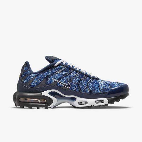 Navy / White / Black / Navy Nike Air Max Plus Men's Sneakers | NK179OGX