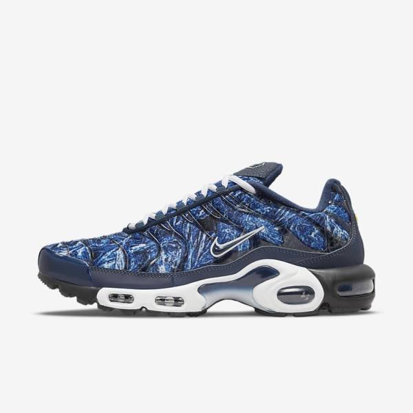 Navy / White / Black / Navy Nike Air Max Plus Men\'s Sneakers | NK179OGX