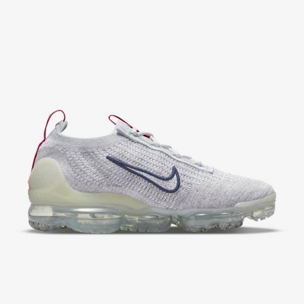 Navy / White Nike Air VaporMax 2021 Flyknit Women's Sneakers | NK693JEO