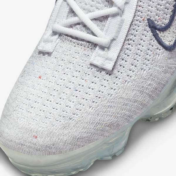 Navy / White Nike Air VaporMax 2021 Flyknit Women's Sneakers | NK693JEO