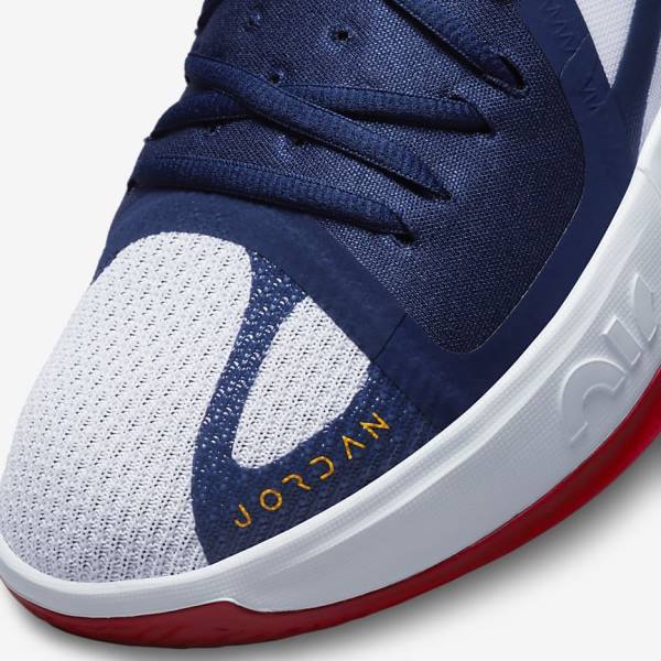 Navy / White / Red / Gold Nike Jordan Zoom Separate Men's Jordan Shoes | NK851GSW