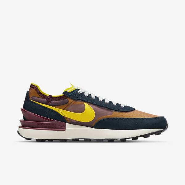 Navy / White / Yellow Nike Waffle One SE Men's Sneakers | NK631CHU