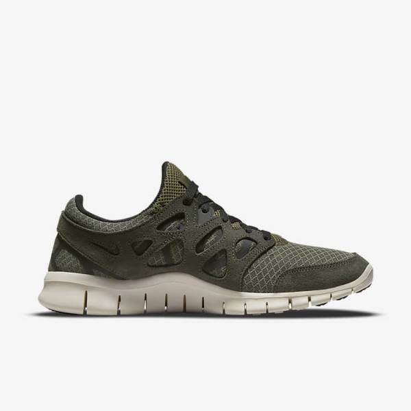 Olive / Black Nike Free Run 2 Men's Sneakers | NK471PFI