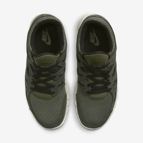 Olive / Black Nike Free Run 2 Men's Sneakers | NK471PFI