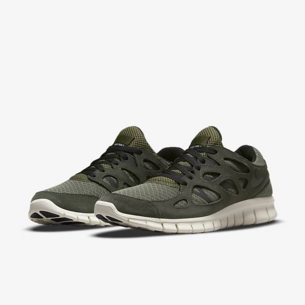 Olive / Black Nike Free Run 2 Men's Sneakers | NK471PFI