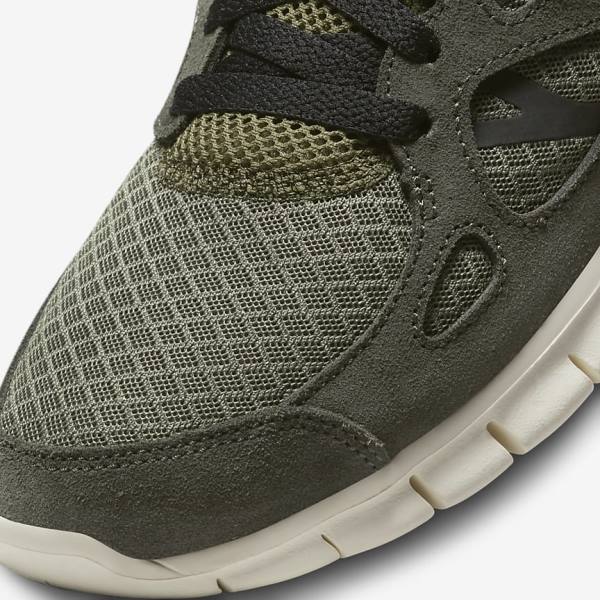 Olive / Black Nike Free Run 2 Men's Sneakers | NK471PFI