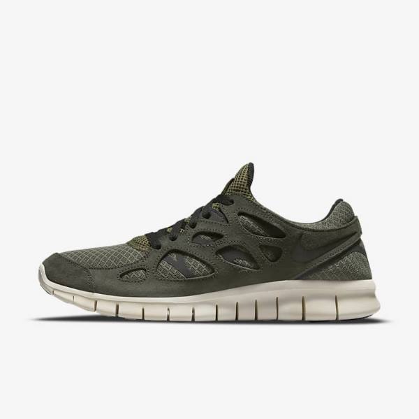 Olive / Black Nike Free Run 2 Men\'s Sneakers | NK471PFI