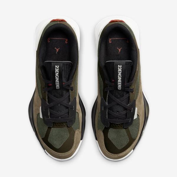 Olive / White / Brown / Red Nike Jordan Air 200E Women's Sneakers | NK504EVG