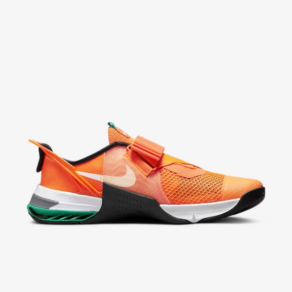 Orange / Dark Grey / Turquoise / White Nike Metcon 7 FlyEase Women's Training Shoes | NK109MXB