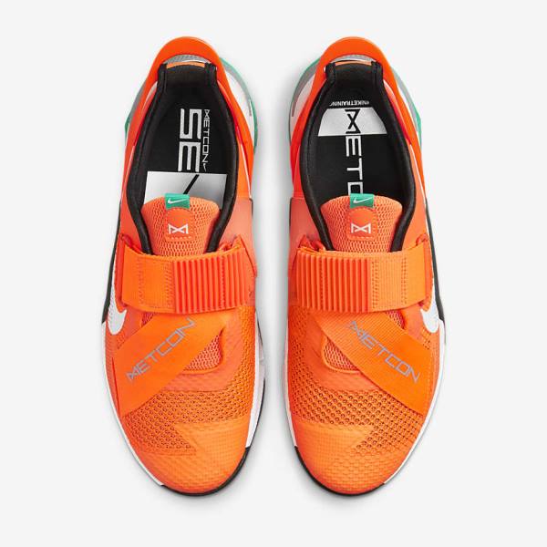 Orange / Dark Grey / Turquoise / White Nike Metcon 7 FlyEase Women's Training Shoes | NK109MXB